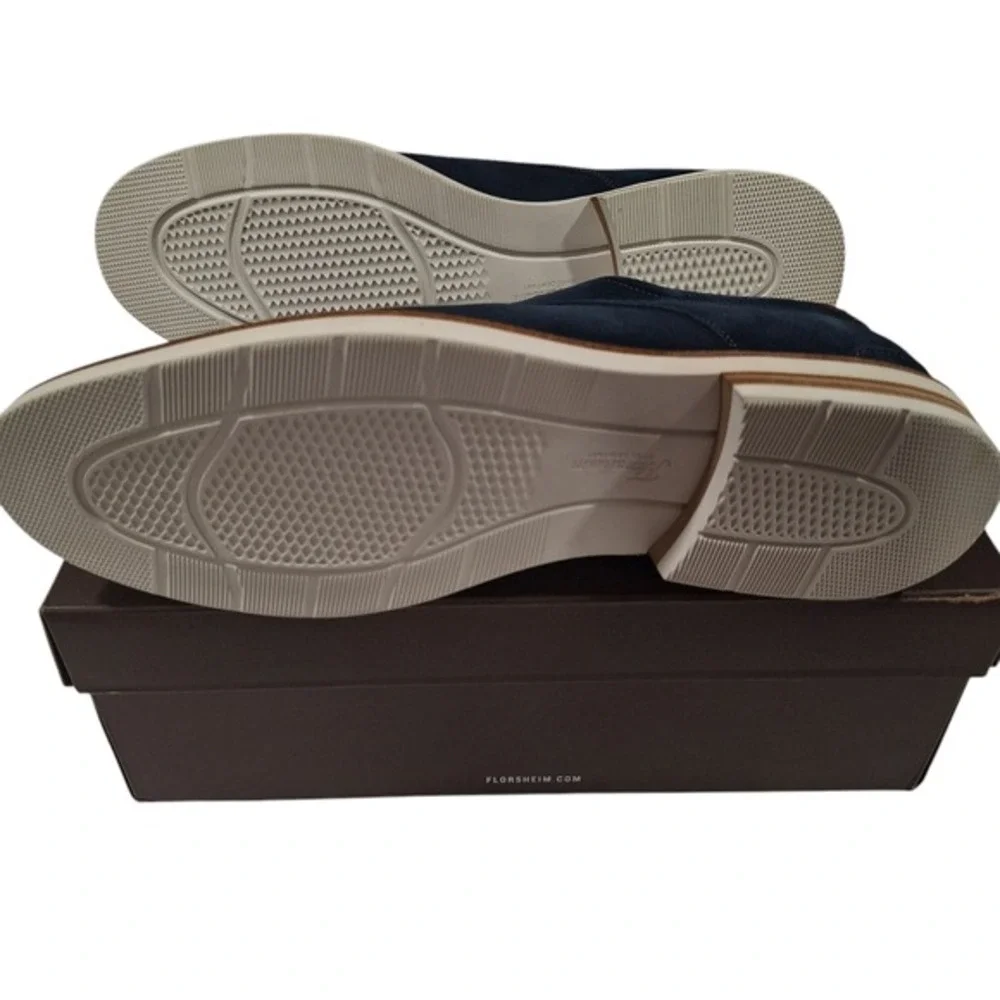 Florsheim HIGHLAND Plain Toe Oxford Men's Size 8.5 Color Navy Blue Suede New Box